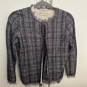 Stefanel twin set alpaca and wool blend color gray and navy size XS